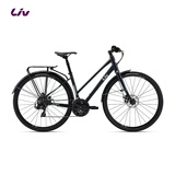 Liv丽以芙Alight 3 City Disc女士平把21速碟刹休闲通勤公路自行车 Metallic Black 700C×420MM S 建议158-169cm