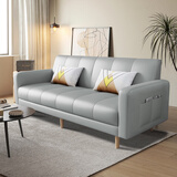 华恺之星沙发床 两用折叠沙发折叠床双人位布艺沙发 S154灰色1.7米