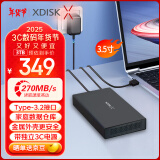 小盘(XDISK)3TB移动硬盘USB3.2桌面硬盘TypeC外接电脑电视游戏硬盘金属3.5英寸硬盘家庭数据仓库