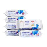 【99成新】京东京造极地花卫生湿巾80片*6包 99.9%杀菌率湿纸巾加大加厚医护级
