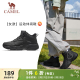 骆驼（CAMEL）加绒保暖女鞋防泼水高帮运动休闲鞋 K24C36L3627 黑色 38