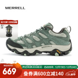 迈乐（Merrell）官方店男女款户外登山徒步鞋减震MOAB 3迈越者轻量防滑耐磨透气 J135638墨绿（女） 38