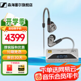 森海塞尔（Sennheiser）IE900/IE600/IE300旗舰级HIFI高保真超宽单动圈单元可拆卸MMCX挂耳式耳机 高保真发烧有线耳机耳塞 IE600+山灵UA4银色 便携耳放