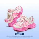 迪士尼童鞋女童春秋时尚儿童老爹鞋单里跑步运动鞋DST1123粉色31码