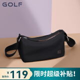 高尔夫（GOLF）斜挎包女时尚包包女包防泼水牛津布手机包包单肩包七夕情人节礼物 黑色