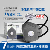 卡贝诗（KARBESSI）防工业粉尘kn95口罩防甲醛专用呼吸阀雾霾劳保防尘头戴式7层25只