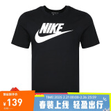 耐克NIKE 男子T恤透气 SPORTSWEAR 文化衫 AR5005-010 黑色 L