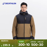 迪卡侬（DECATHLON）上衣秋户外加绒加厚棉服男女运动防风防水外套棉袄男 男款-黑棕色-SH500 M