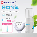 严迪YANDY氟化泡沫牙齿涂氟剂 儿童成人家用涂氟正畸含氟牙膏医用防蛀 氟化泡沫10g薄荷味+XL牙托