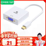 毕亚兹 Mini DP转VGA转换器线 迷你Displayport适配器 微软Surface苹果Mac雷电接投影仪电脑显示器转接头