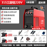 大焊 电焊机家用小型220v 380v双电压手提电子工业级迷你焊机 6米全套接好【315高配220V】