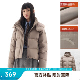 安踏（ANTA）关晓彤同款速暖羽绒服丨三防面包服女冬季保暖外套连帽棉服 【三防连帽款】亚麻灰-6 L (女170)