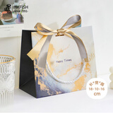 墨斗鱼礼品袋 高档生日礼盒包装袋生日礼物手提袋伴手礼袋高级感新年送