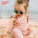 OLIVIO&CO宝宝墨镜【25年新系列】儿童墨镜男女童太阳镜防紫外线UV偏光镜 瑚礁蓝【0-3岁】椭圆形 全色