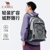 骆驼（CAMEL）户外轻便登山包专业徒步旅行旅游背包休闲运动学生双肩包 银灰色