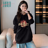 Halo Queen卫衣女学生连帽宽松套头韩版印花卫衣外套