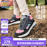 Skechers斯凯奇童鞋女大童时尚冬靴防滑冬季儿童运动棉鞋休闲鞋子302949LC 灰色/多彩色/GYMT 28.5