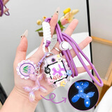 炫戴（XUANDAI）夜光狗适用小天才电话手表表带Z10/Z9/Z8/z11挂绳脖Z7S/Z6pro保护套壳巅峰Z5儿童q1a/d2腕带z3创意 【套装—紫白】挂绳+diy壳+紫夜光气球狗 适用：小天