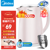 美的（Midea）电水壶烧水壶电热水壶1.7升大容量暖水壶 家用智能自动断电开水壶MK-HJ1705