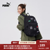 彪马（PUMA）官方 复古休闲双肩包书包 PATCH BACKPACK 079194 黑色-01 OSFA/均码