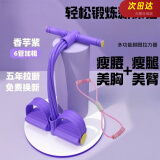 finity脚蹬拉力器拉力减肥拉伸家用神器仰卧起坐器材辅助变形系列 【紫6股40磅+8字美背】塑形美体