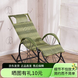 星奇堡 摇椅成人躺椅午睡老人椅藤摇椅阳台休闲椅摇摇椅懒人户外逍遥椅 升级版竹绿双轮