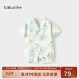 babylove婴儿连体衣夏季竹棉山茶纱布和尚服新生儿宝宝衣服薄款透气哈衣