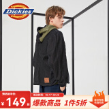 dickies 夹克多口袋拼接撞色外套 男士休闲百搭长袖薄外套10103 黑色 M