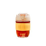 果兹（GUOZI）GZ-J013双饮口玻璃咖啡杯350ml（单位：个）柠檬黄