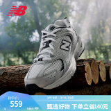 NEW BALANCE   NB530官方老爹鞋男鞋女鞋情侣复古低帮轻便网面运动休闲鞋 米白/金属银MR530KA 建议拍小半码 36 (脚长22cm)