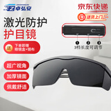 激光防护眼镜红外线OPT美容E光IPL脱毛仪防护眼镜uv黑镜片护目镜 防激光款黑色护目镜+镜布+眼镜盒