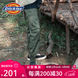 dickies 休闲裤 男女同款新复古回潮印花多口袋束口工装裤百搭8938 军绿色 28