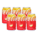 可口可乐（Coca-Cola）柠檬味可乐碳酸饮料加系汽水 香港进口 聚会聚餐休闲饮品 柠檬可乐330ml*6罐