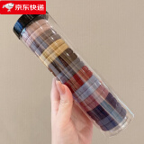 温小影 HELLO YING罐装不伤发头绳女简约手工橡皮筋毛绒发绳 深彩发圈罐装20根装