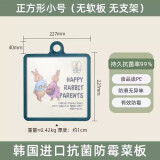 KWIWELMI韩国彼得兔菜板砧板家用抗菌防霉塑料案板切菜板婴儿辅食水果迷你 小号正方形（无支架、无软板）