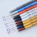 慕那美（monami）进口bic六角刷题圆珠笔0.7mm按动中油笔签字笔复古原子笔书写顺滑01068 黑蓝红3支装