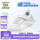 Skechers斯凯奇童鞋儿童运动鞋新款夏季易弯折男女童透气网鞋319300L 男童/白色/WHT 32