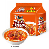 康师傅方便面 经典西红柿炖牛腩面五连包104g*5 泡面袋装速食 方便食品
