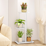 蜗家（WOJIA）花架花盆架子多层家用装饰置物层架铁艺客厅北欧简约挂架绿萝架 白色【高57.5cm】