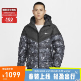 耐克（NIKE）男子 风行者系列 防风拒水印花连帽羽绒夹克 HQ4184-010 XL