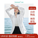 茵曼（INMAN）莱赛尔天丝衬衫女春夏轻薄上衣 经典款-霜白色 L