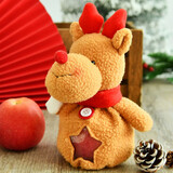 新新精艺 圣诞节苹果袋礼物平安夜儿童糖果礼物袋圣诞装饰品麋鹿橙色款