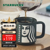 星巴克（Starbucks）墨绿色女神款陶瓷马克杯办公室咖啡杯子320ml男女生生日礼物