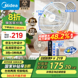 美的（Midea）【劲风酷爽】七叶轻音柔风电风扇家用遥控落地扇台式桌面小型风扇大风力节能立式摇头电扇 SAH30BK