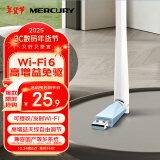 水星（MERCURY）WiFi6免驱 usb无线网卡 外置天线 台式机笔记本电脑无线wifi接收器 wifi发射器UX3H