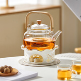 忆壶茶温茶壶玻璃花果茶壶蜡烛加热围炉煮茶炉器家用下午茶保温底座