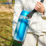 虎牌（TIGER）大容量1.5L保温杯真空热水保温壶户外车载便携旅行带背带MHJ-A15C 蓝银色AQ1.5L