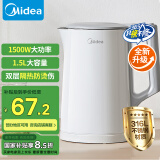 美的（Midea）电水壶烧水壶家用1.5L大容量316不锈钢无缝内胆电热水壶双层保温防烫自动断电MK-HJ1566-PRO