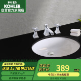 科勒（KOHLER）洗手盆台盆椭圆形台下盆嵌入式卡斯登陶瓷面盆洗脸盆2211