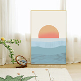 艺环宇海上日出客厅玄关装饰画床头挂画北欧温馨房间壁画大气简约风